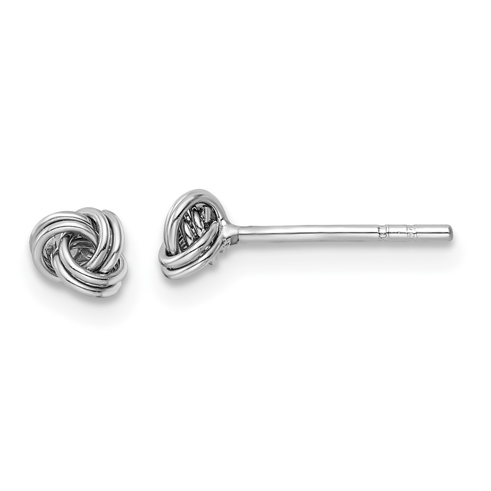 925 Sterling Silver Rhodium-Plated Post Celtic Love Knot Earrings 31$